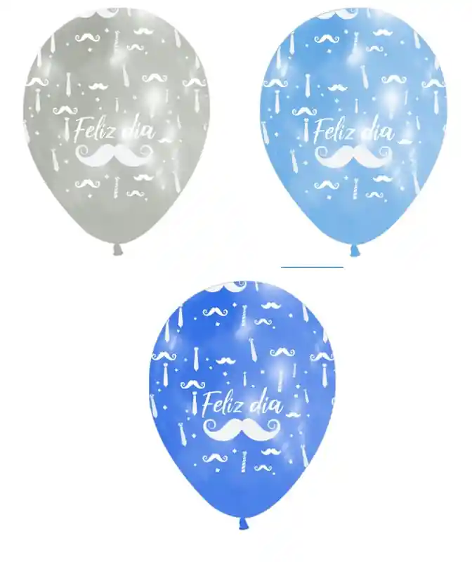 Bomba, Globo De Feliz Dia, Con Bigote X10
