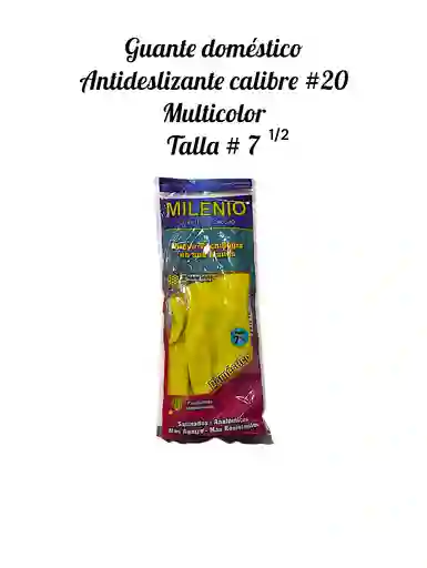 Guante Domestico Antideslizante Multicolor Talla 7 1/2
