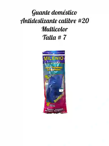 Guante Domestico Antideslizante Multicolor Talla 8