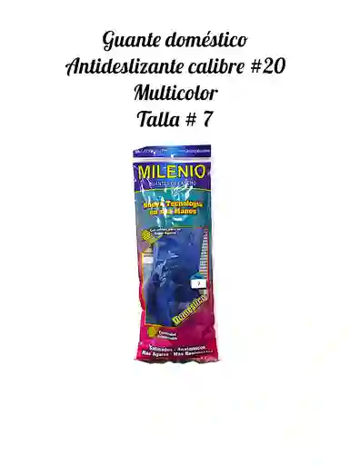 Guante Domestico Antideslizante Multicolor Talla 7