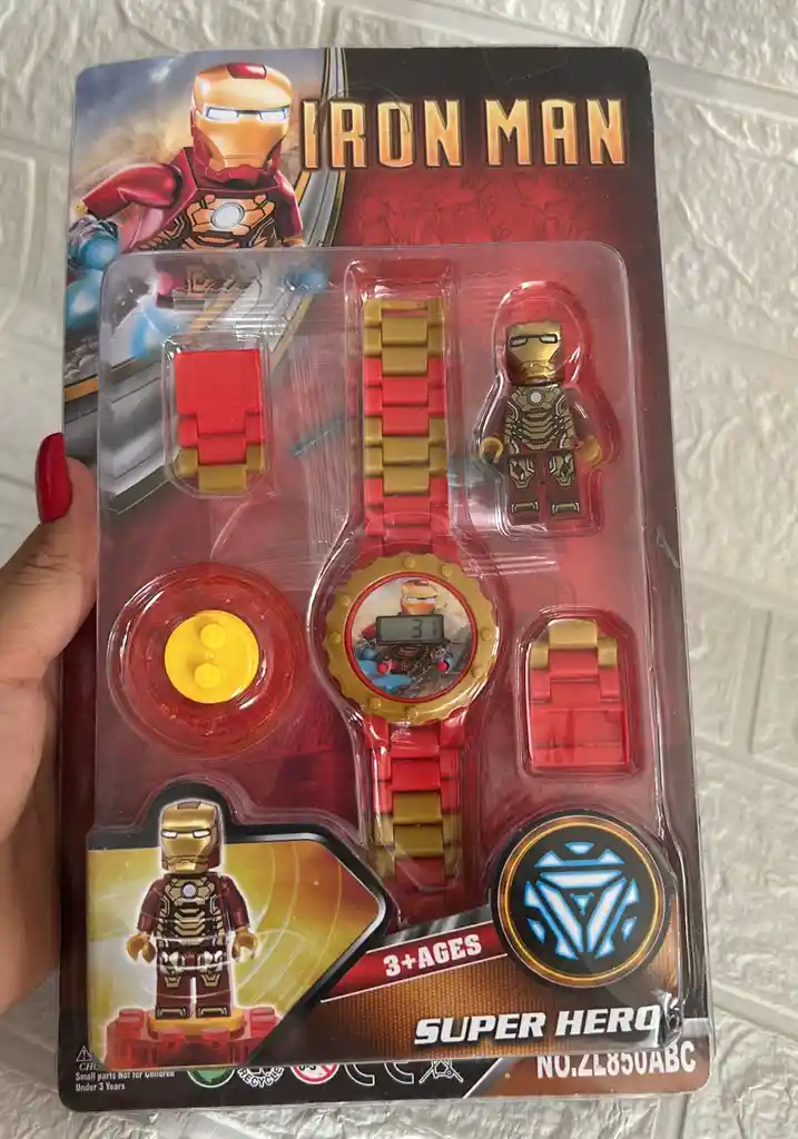 Reloj Para Niños Reloj Infantil Iron Man + Lego Relojes Para Niños