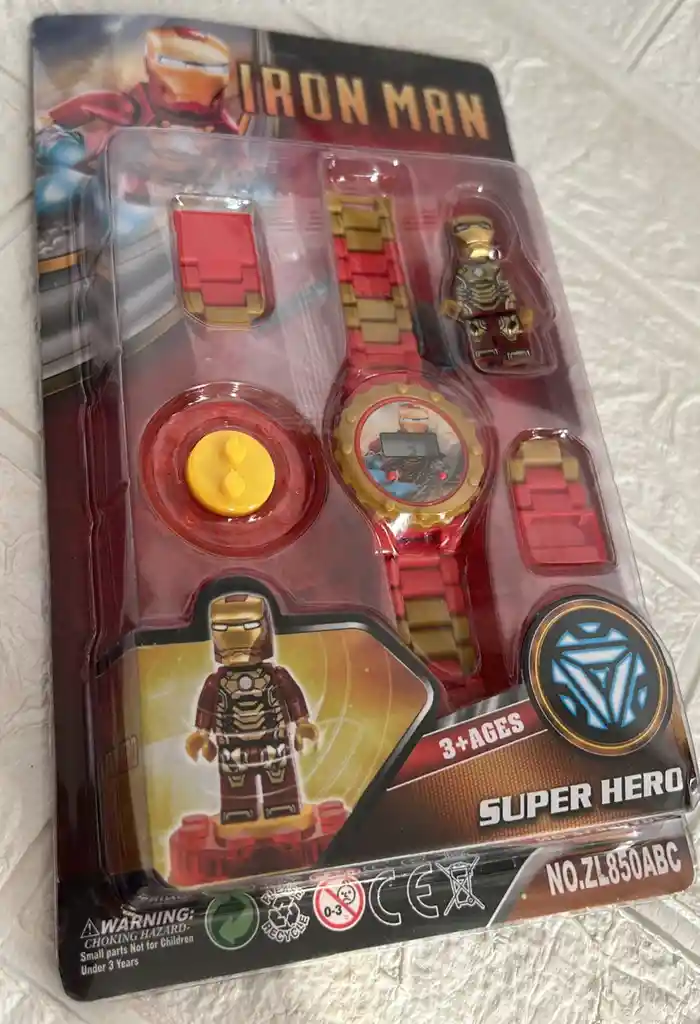 Reloj Para Niños Reloj Infantil Iron Man + Lego Relojes Para Niños