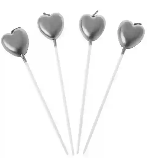 Velas Corazones X5