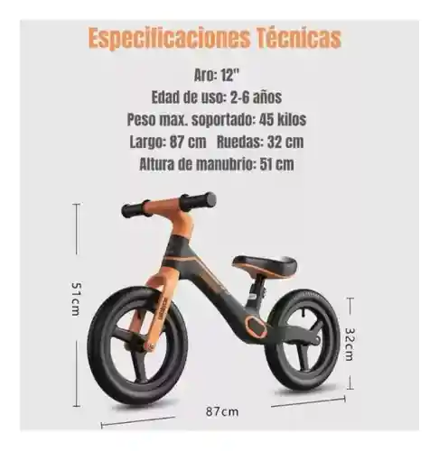 Bicicleta De Equilibrio Para Niños Paseador Push Bike Rojo