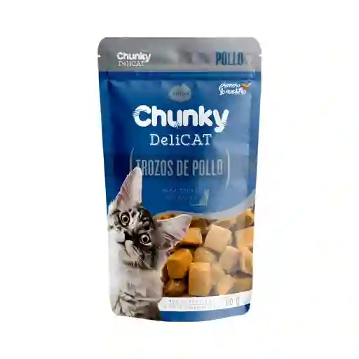 Pouch Chunky Gato Trozos De Pollo 80gr