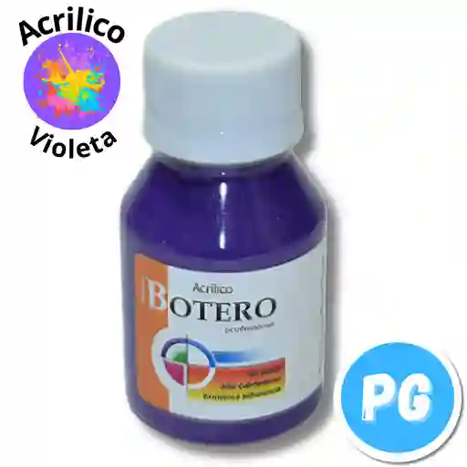 Tarro Pintura Acrilica Botero 60ml Violeta