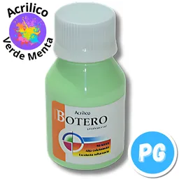 Tarro Pintura Acrilica Botero 60ml Verde Menta