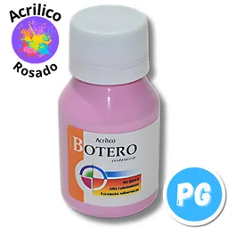 Tarro Pintura Acrilica Botero 60ml Rosado