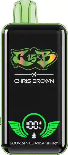 Vape Chris Brown 15.000 Puffs - Sour Apple Raspberry