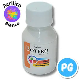 Tarro Pintura Acrilica Botero 60ml Blanco