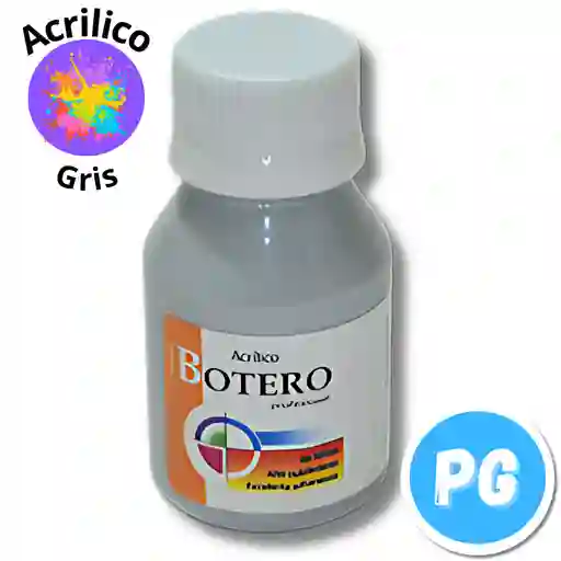 Tarro Pintura Acrilica Botero 60ml Gris