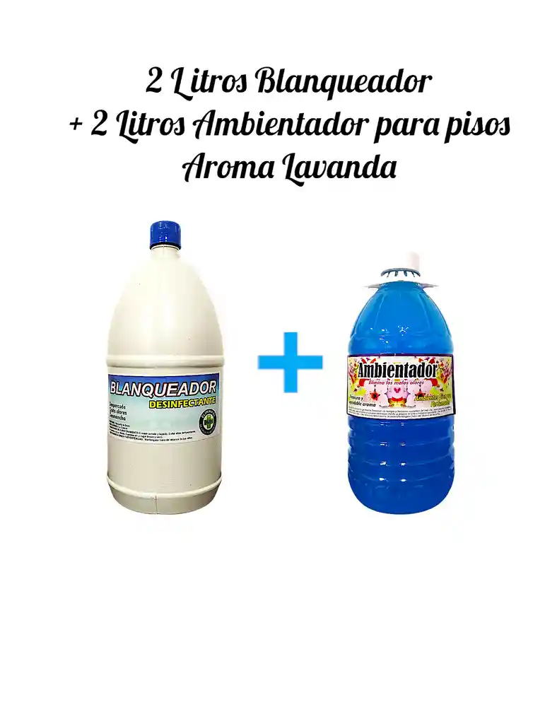 Combo Cloro X 2l + Ambientador Para Pisos X 2l Aroma Lavanda