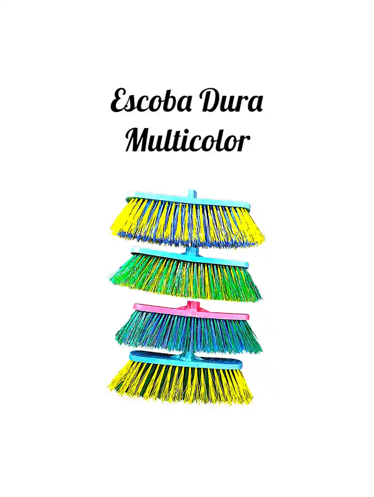 Escoba Dura Superior Multicolor