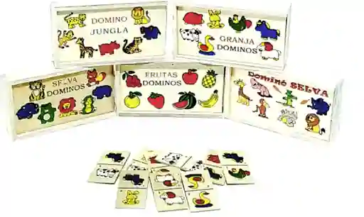 Juego De Domino Infantil En Madera