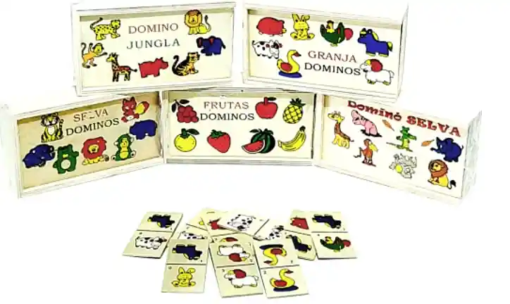 Juego De Domino Infantil En Madera