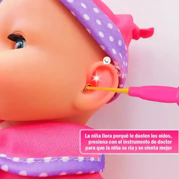 Juguete Bebè Medico Cuidados Con Sonidos Para Niños