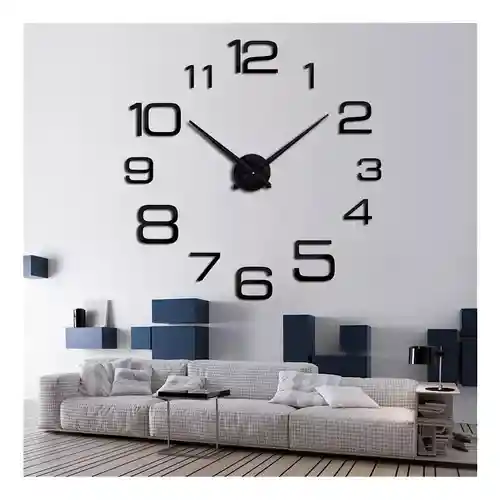 Reloj De Pared Decorativo Adhesivo 3d Clasic