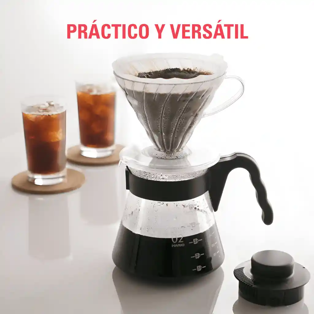 Kit Dripper V60 Hario Transparente Original