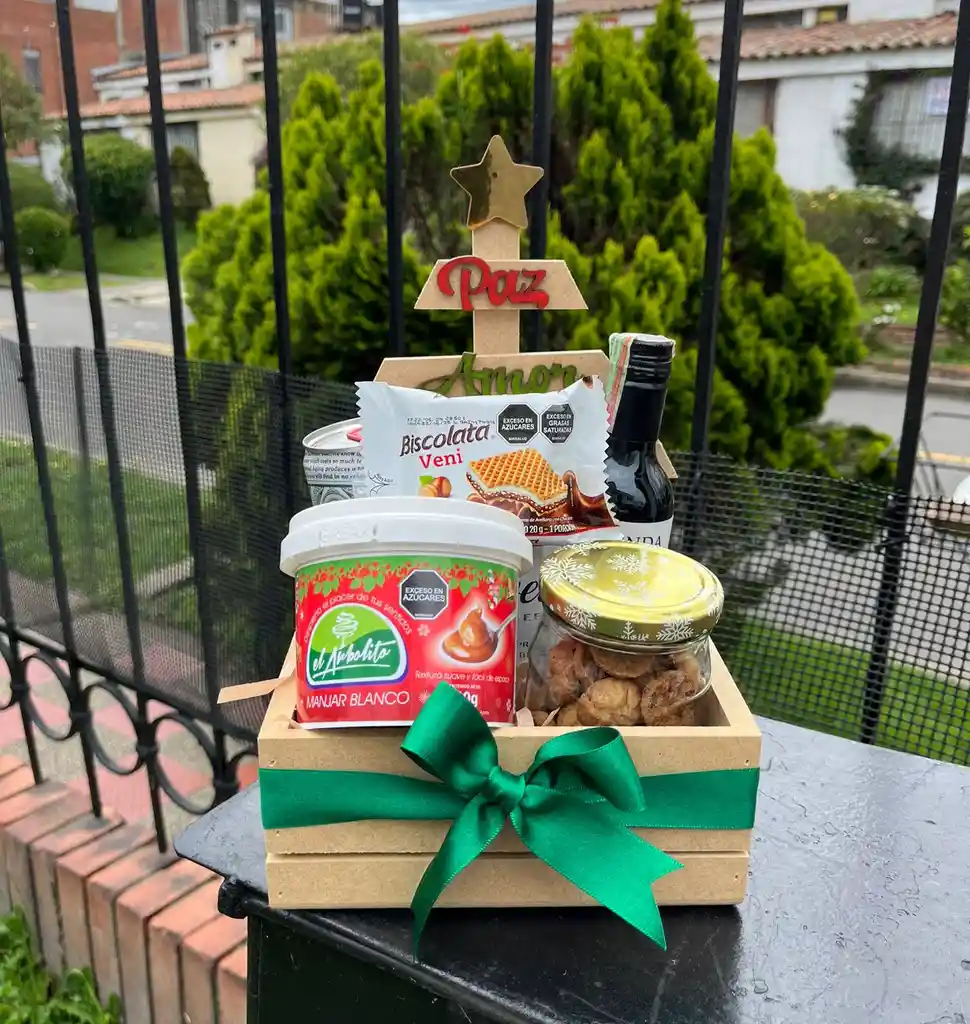 Ancheta Regalo Navidad Vino + Arequipe