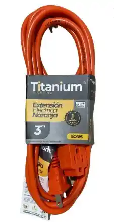 Extension Corriente 3 Mts Naranja Titanium