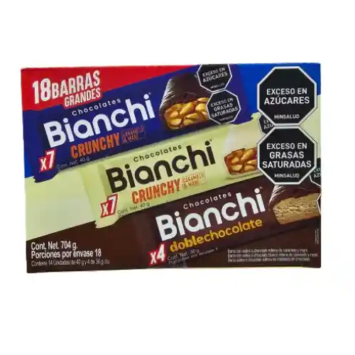 Chocolate Bianchi 18 Barras Grande Surtidas