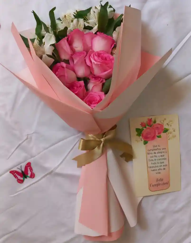 Ramo Rosas Y Astromelias