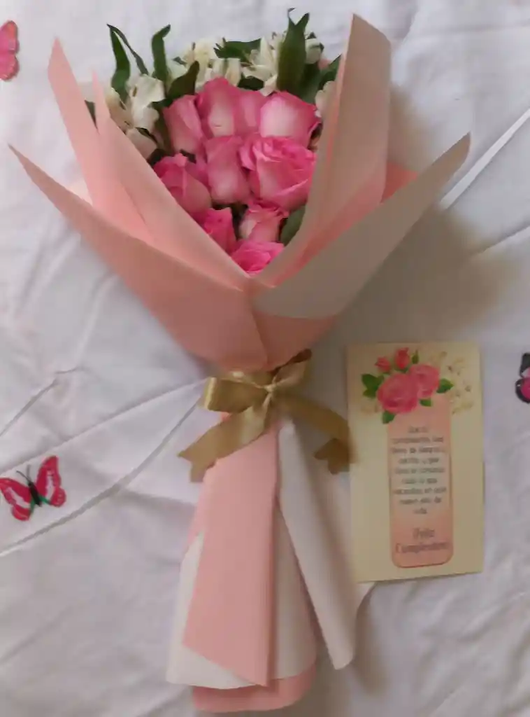 Ramo Rosas Y Astromelias