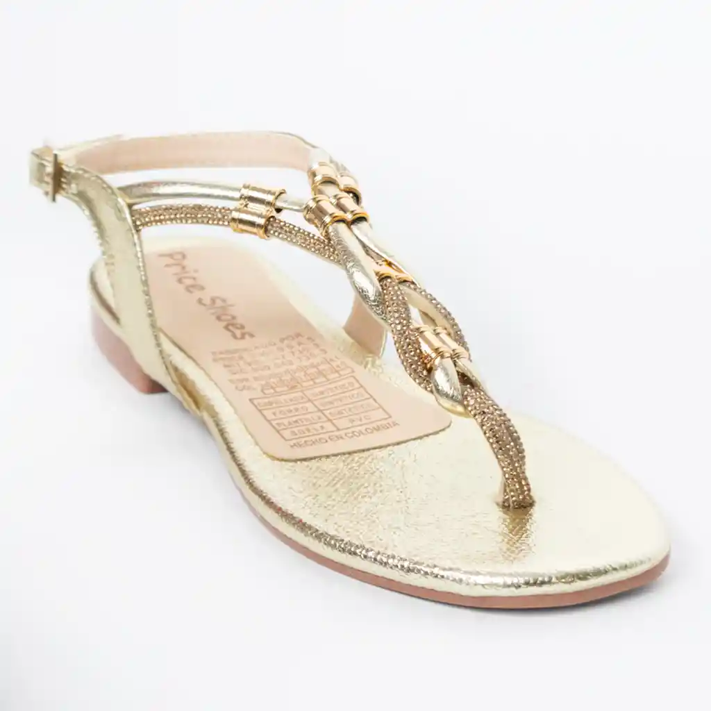 Price Shoes Sandalias Planas Para Mujer 3322170champana
