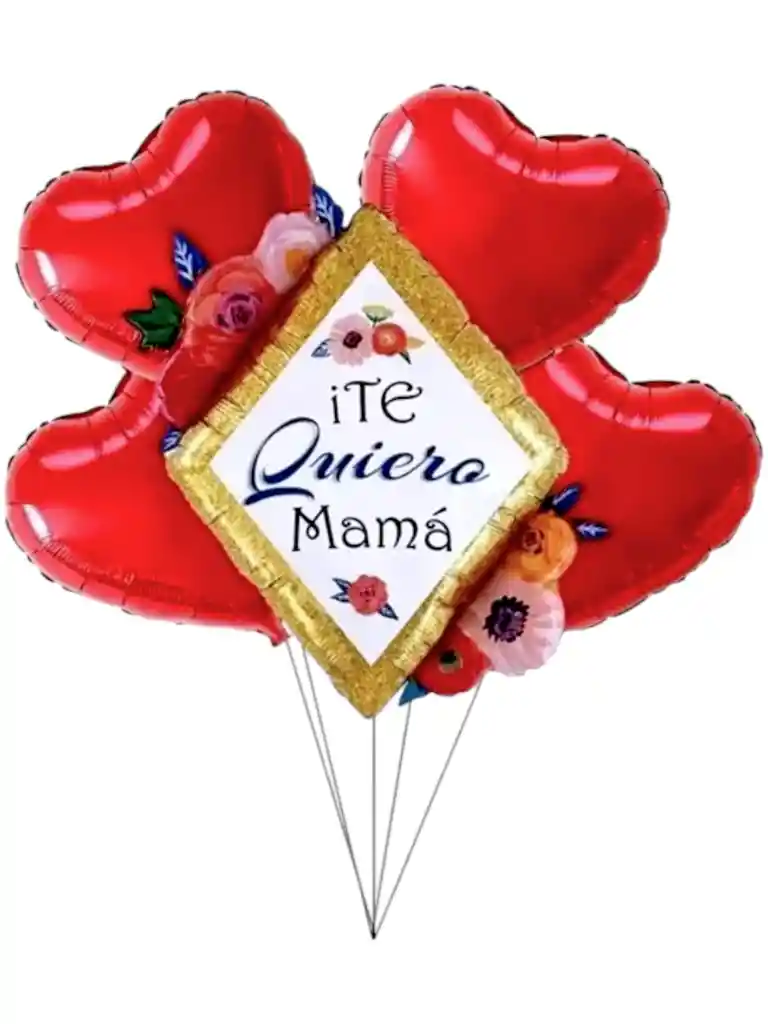 Kit 5 Globos Metalizados Dia De La Madre Mama R