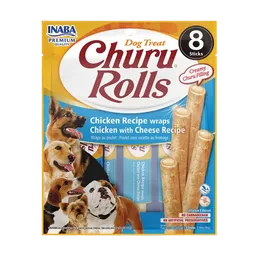 Dog Snack Churu Rolls 8p Pollo - Queso 96gr