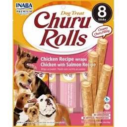 Dog Snack Churu Rolls 8p Pollo - Salmon 96gr