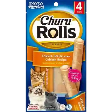 Cat Snack Churu Rolls 4p Pollo 40 Gr