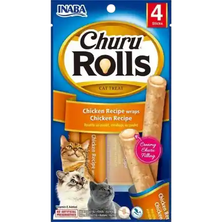 Cat Snack Churu Rolls 4p Pollo 40 Gr