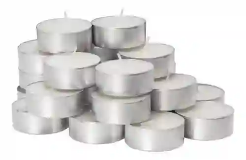 Velas Pequeñas Sin Aroma 1,3 Cm Alto X 3,7 Cm Diámetro X 4 Unidades