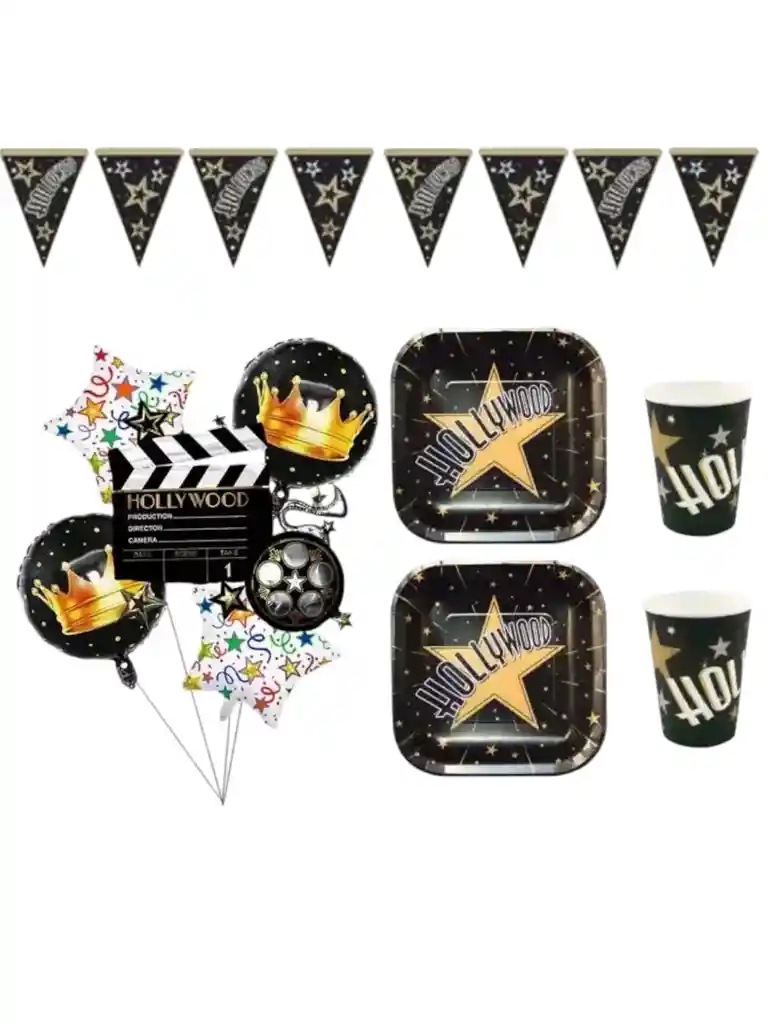 Kit De Fiesta Decoracion Hollywood