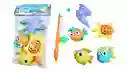 Juego Peces, Animales Marinos Juguete Caña Pescar X6 Figuras
