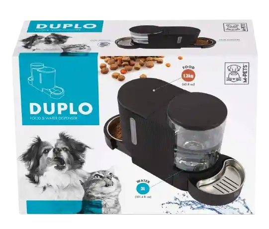 Duplo Food Water Dispenser - 3 L - 1.3 Kg Black