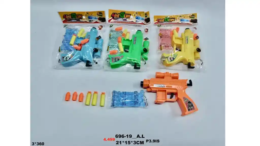 Pistola De Juguete Lanza Dardos Bolas Hidrogel 21 Cm Juego