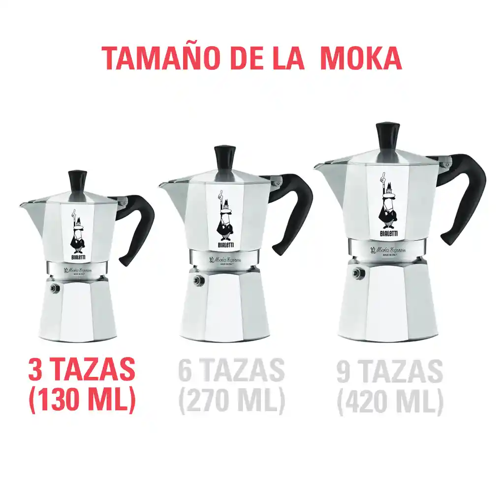 Cafetera Italiana Moka Express Bialetti Original (3 Tazas)