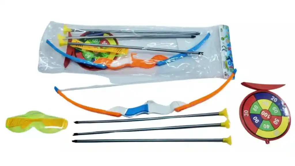 Arco Juguete Lanzador Flechas Niños Tablero Tiro Al Blanco