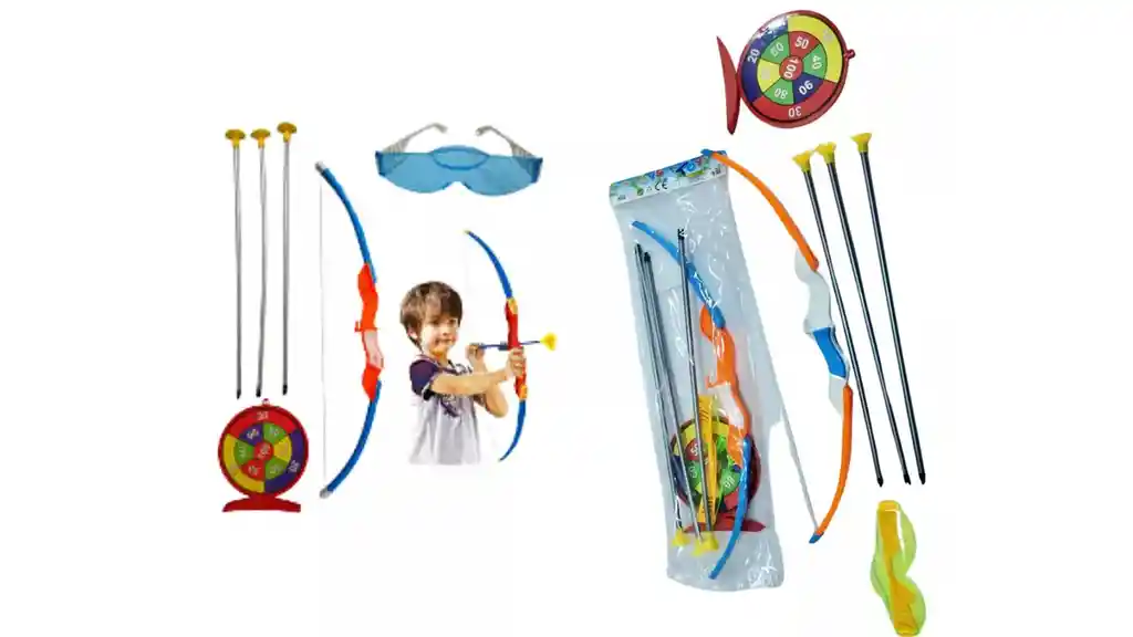 Arco Juguete Lanzador Flechas Niños Tablero Tiro Al Blanco