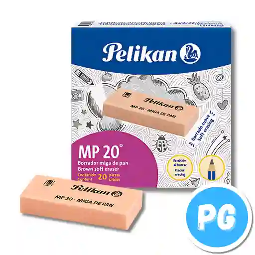 Caja Borrador Pelikan Miga Pan Mp20 X20 Café