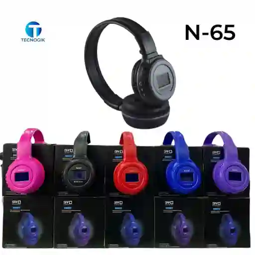 Diadema Bluetooth N65 Con Pantalla