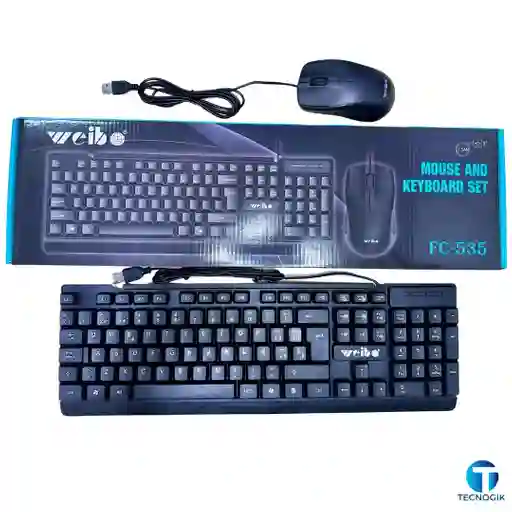 Combo Teclado Y Mouse Usb Alambrico Weibo Fc-535