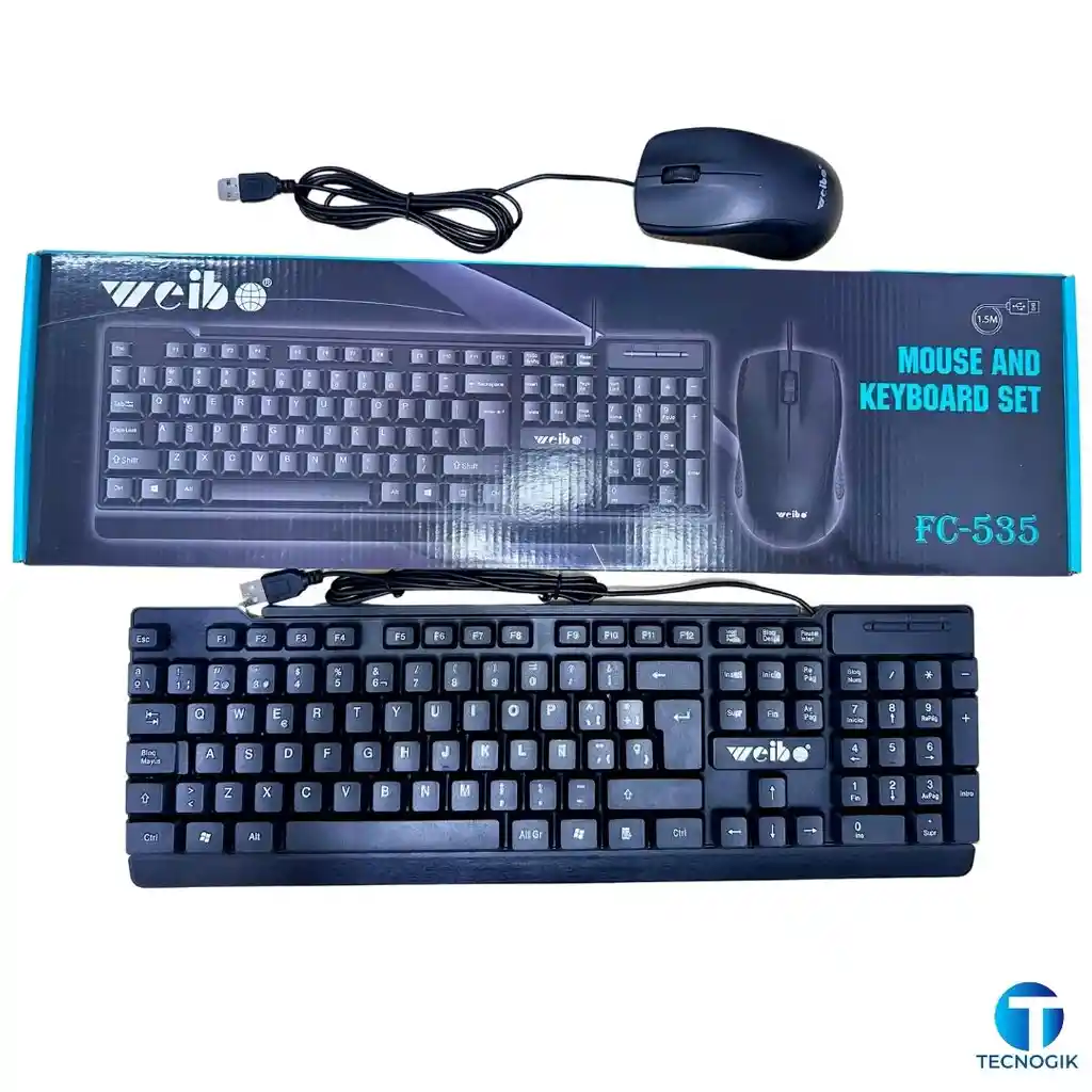 Combo Teclado Y Mouse Usb Alambrico Weibo Fc-535