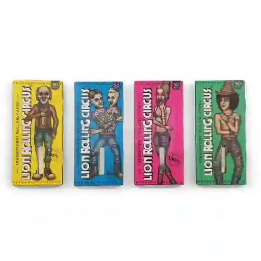 Lion Rolling Circus Transparente 1 1/4 Paquete X 50 Hojas