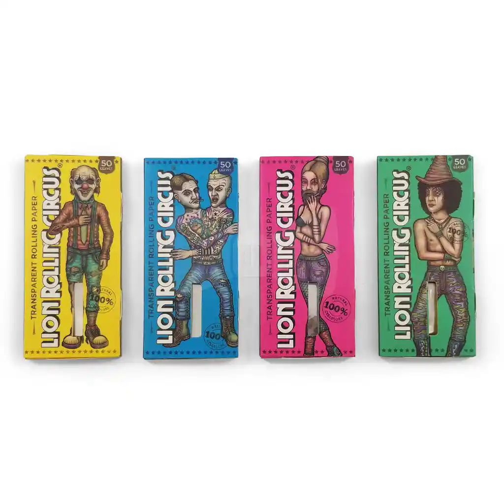 Lion Rolling Circus Transparente 1 1/4 Paquete X 50 Hojas