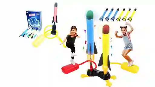 Lanzador De Cohetes De Juguete Para Niños Luces Juego Regalo