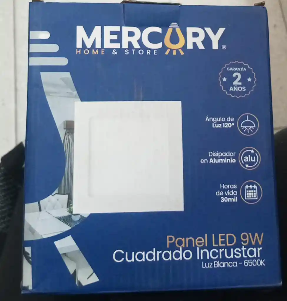 Panel Led Cuadrado 9w Incrustar