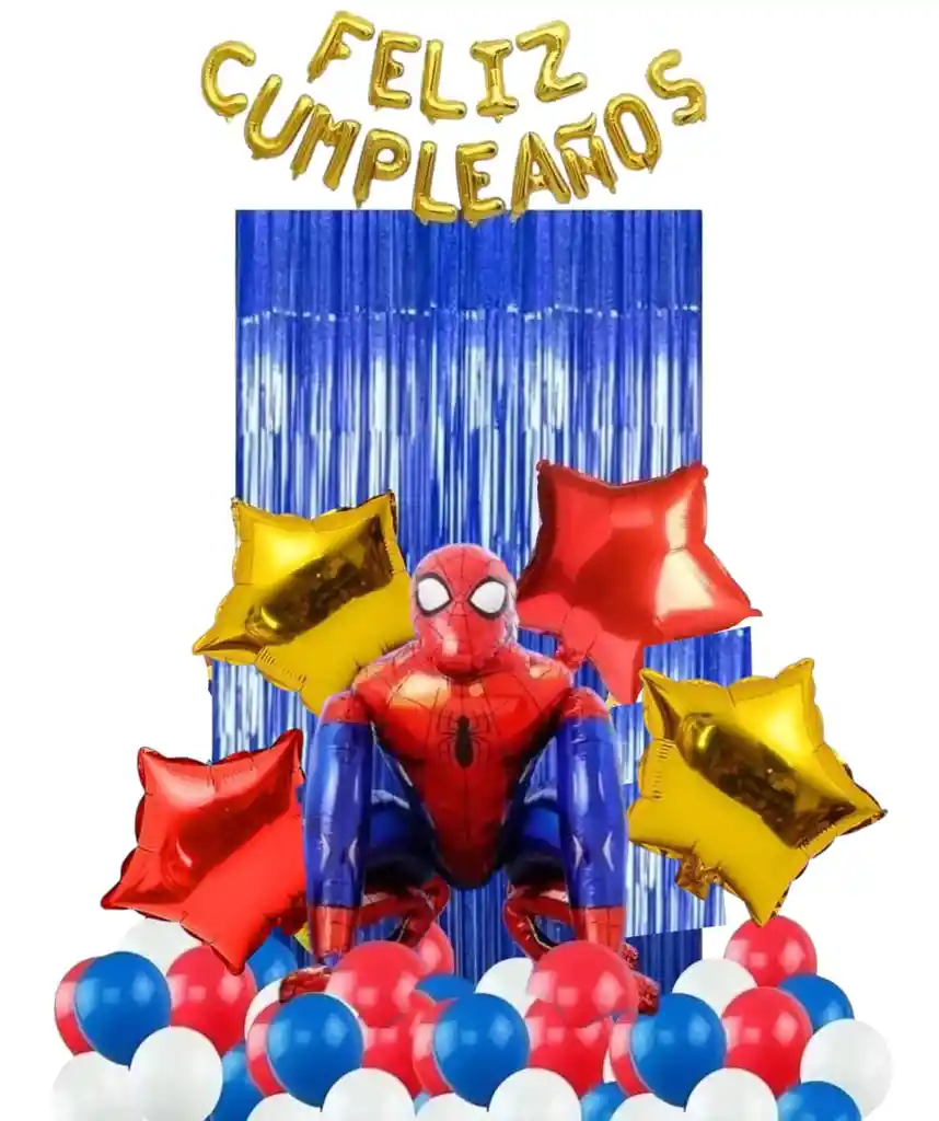 Kit Decoración De Fiesta Spider Man - Hombre Araña 3d